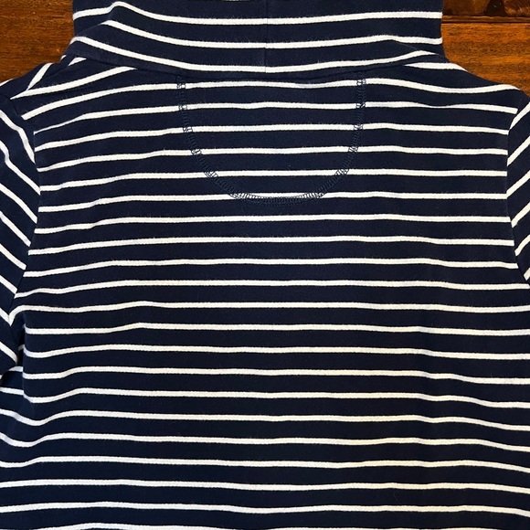 LL Bean Women’s Cowl Neck Blue/White Striped Sweater Size XS Reg - Picture 5 of 7